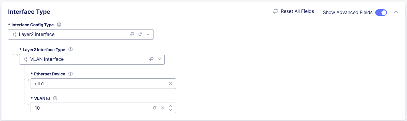 Figure: Configure Layer2 Interface