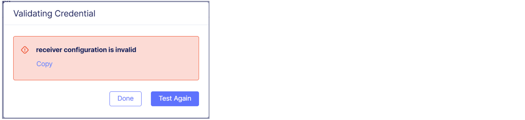 Figure: Invalid Configuration