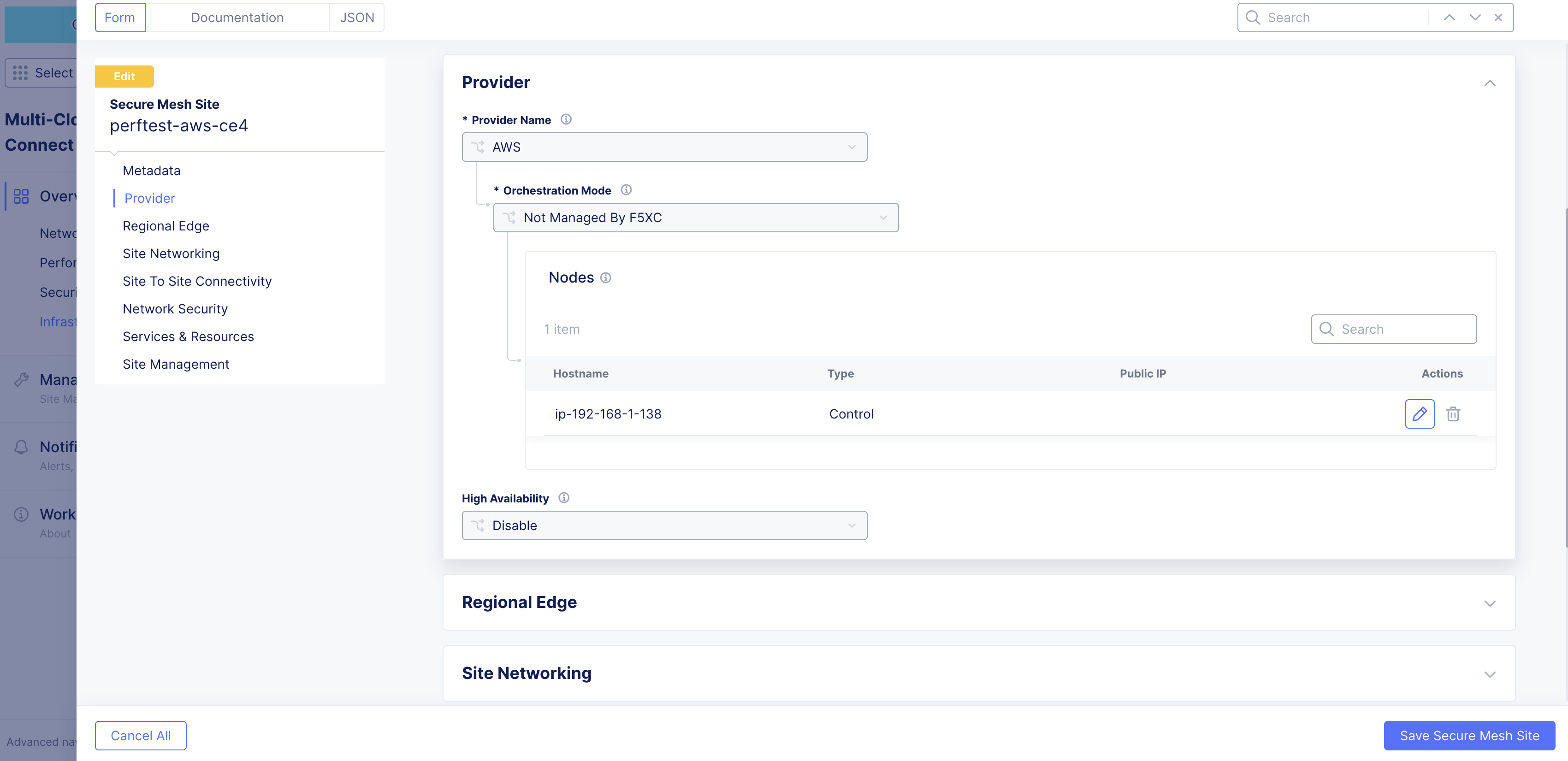 Figure: Edit Interface