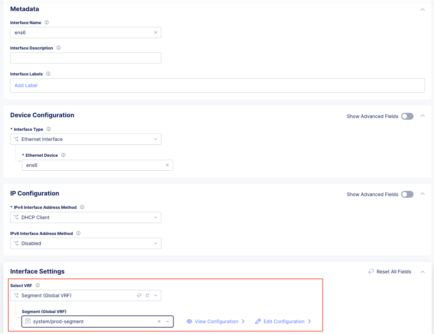 Figure: Edit Interface