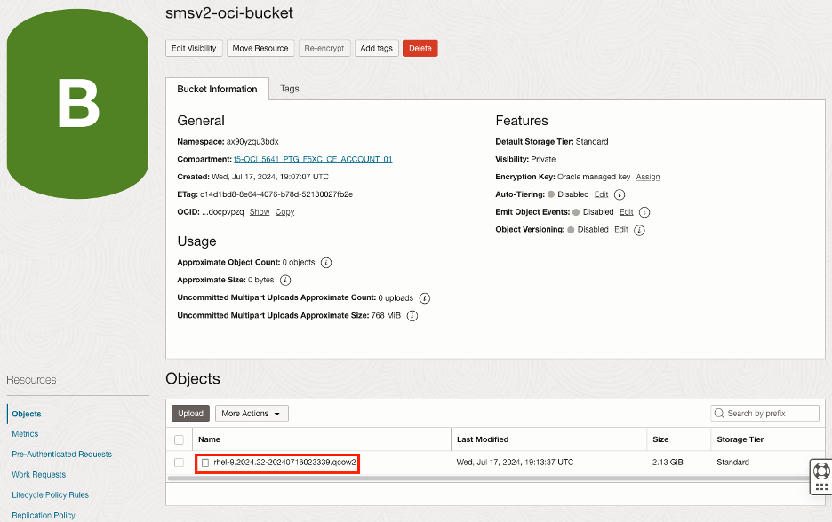 Figure: Verify Image File in Bucket