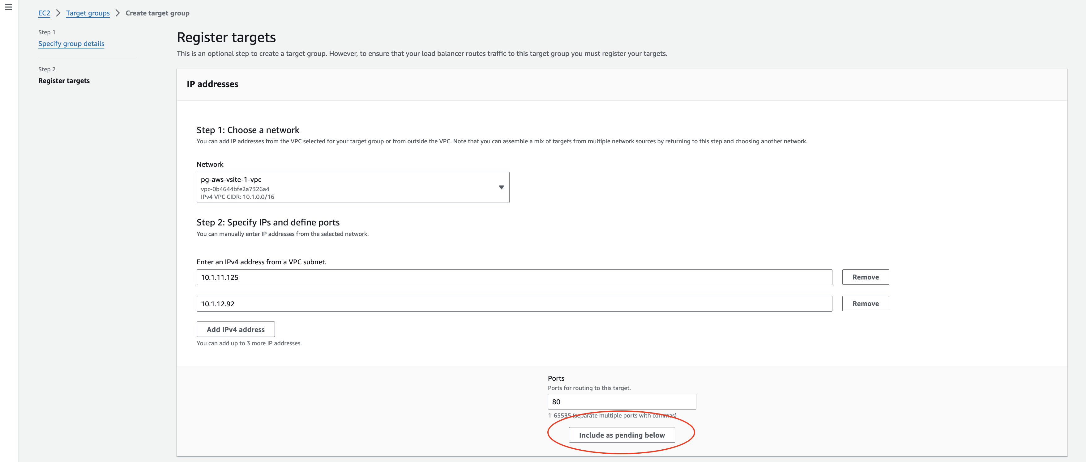Figure: Specify SLO Interface IP Addresses