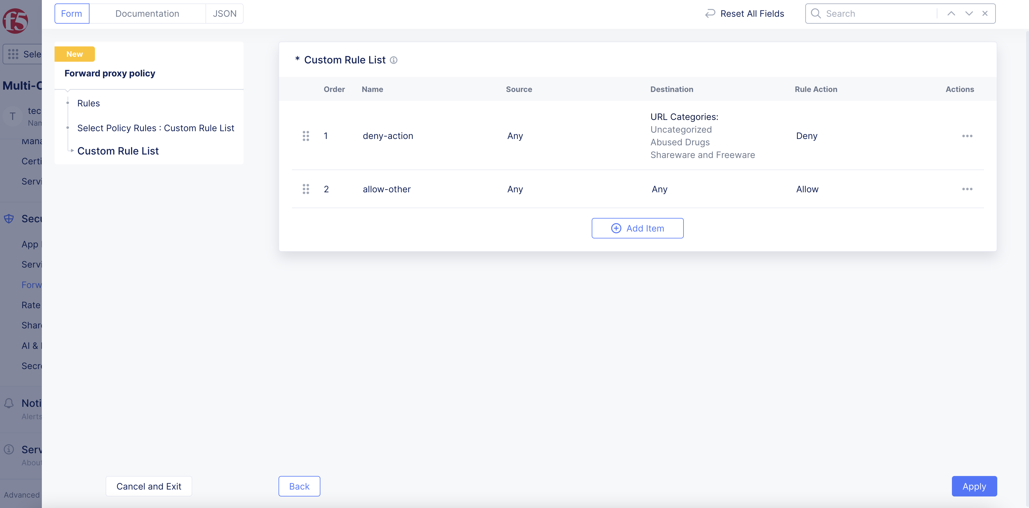 Figure: Allow All Other URLs