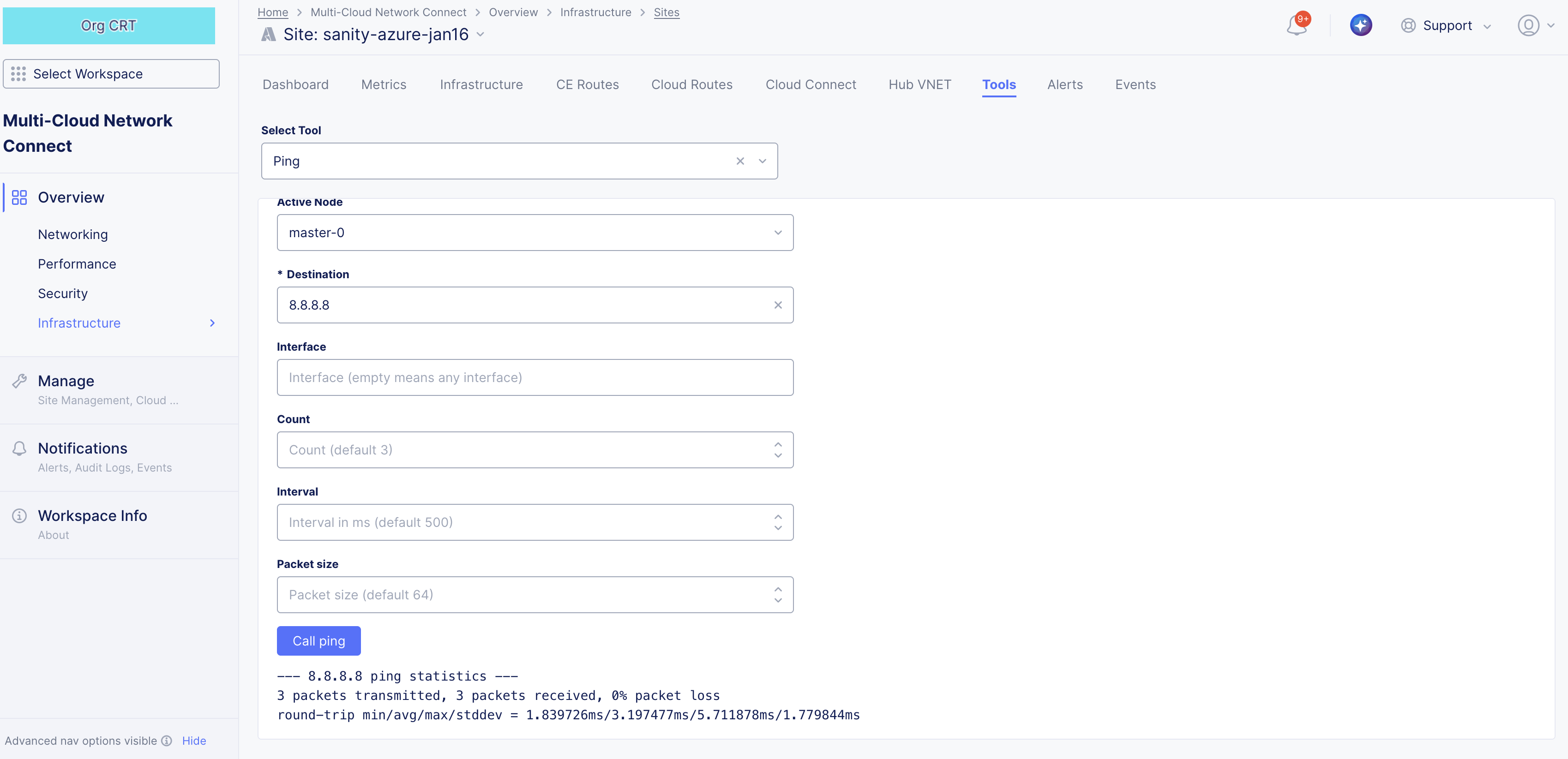 Figure: Ping Tool
